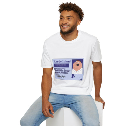T-Shirt — 'Rhode Island Drivers Licence: Peter Griffin' Novelty Tee